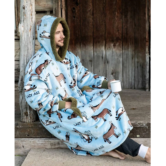 Blanket Hoodie Lazy Ass–Oversized Wearable Blanket