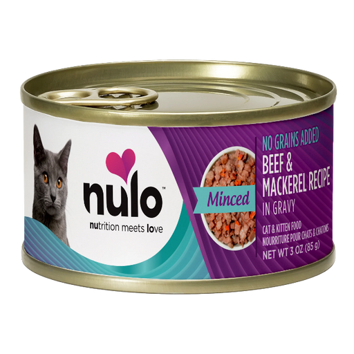 Nulo Minced Beef & Mackerel Recipe for Cats Grain Free 3oz