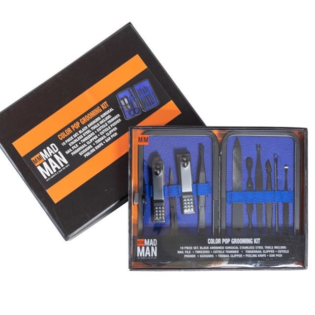 Men's Color Pop 10-Piece Grooming Kit, Assorted Colors