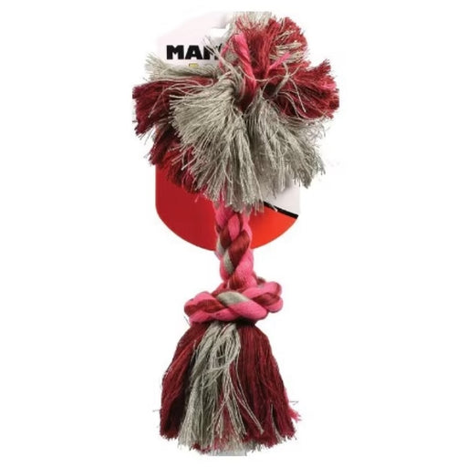 Mammoth Flossy Chews Color Rope Bone - 2 Knot Medium Multi-Color