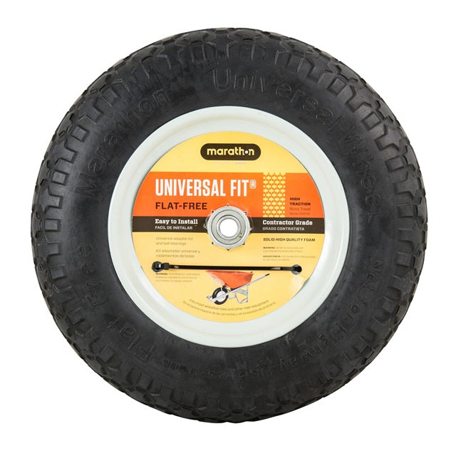 Marathon 14.5 in. Flat Free Universal Wheelbarrow Wheel 00270