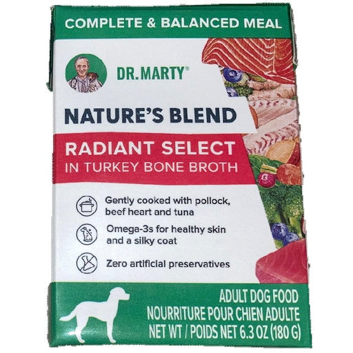 Nature’s Blend – Radiant Select – in Turkey Bone Broth Adult Dog Food, Case of 12 - 6.3 oz Cartons