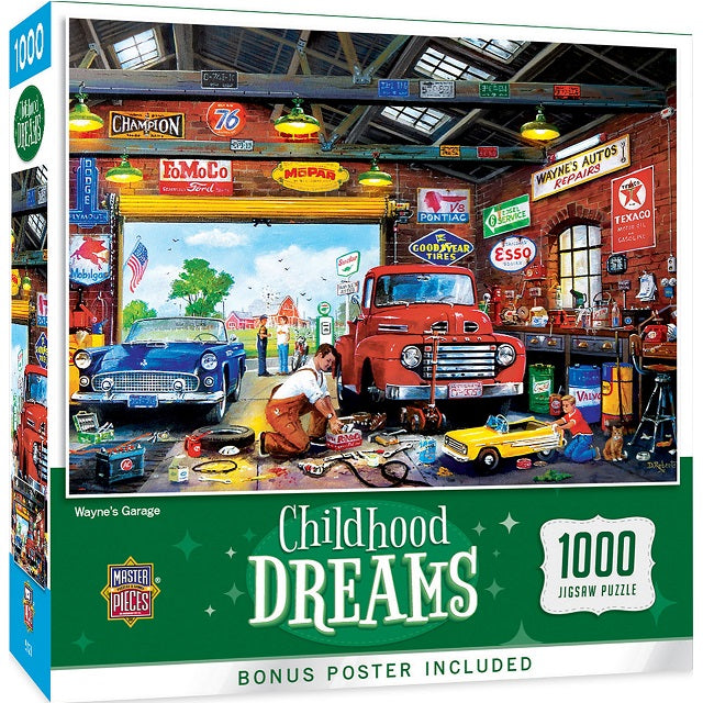 MasterPieces Childhood Dreams Wayne's Garage 1000 Piece Jigsaw Puzzle
