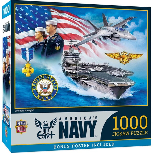 AMERICA NAVY & U.S. ARMY ジグソーパズル 2点セット MasterPieces America's Navy - Anchors Away 1000 Piece Puzzle
