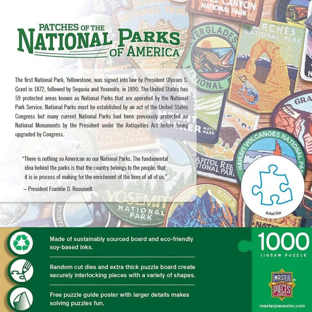 MasterPieces Patches of the National Parks 1000 Piece Puzzle