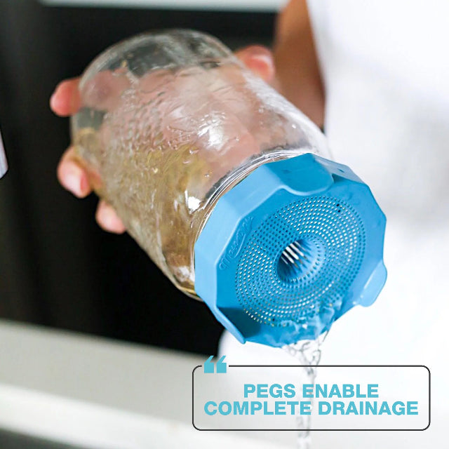 Bean Screen Sprouting Lids for Wide Mouth Mason Jars 2-Pack