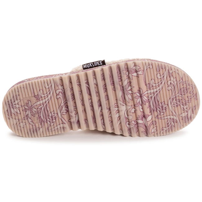 MUK LUKS Women's Acacia Slipper, Natural/Cream