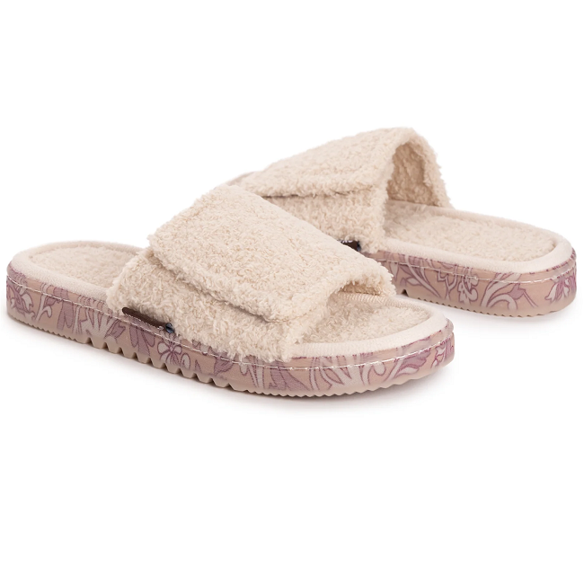 MUK LUKS Women's Acacia Slipper, Natural/Cream