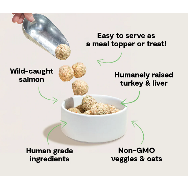 Open Farm Turkey & Salmon Freshly Crafted Meatballs for Dogs 14OZ