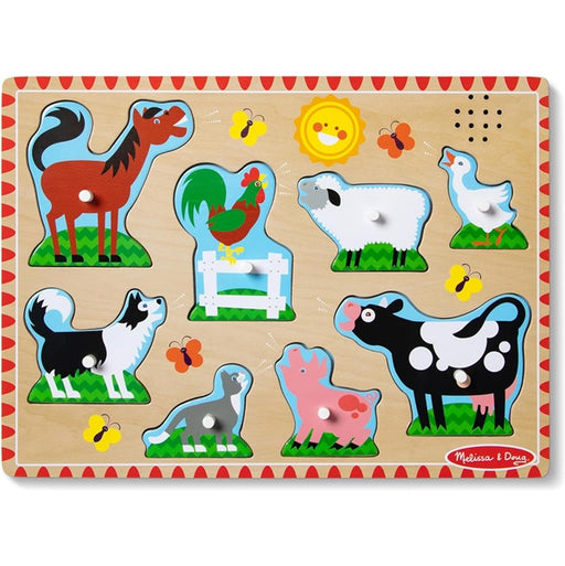 Melissa & Doug Farm Animals Sound Puzzle 8-Piece