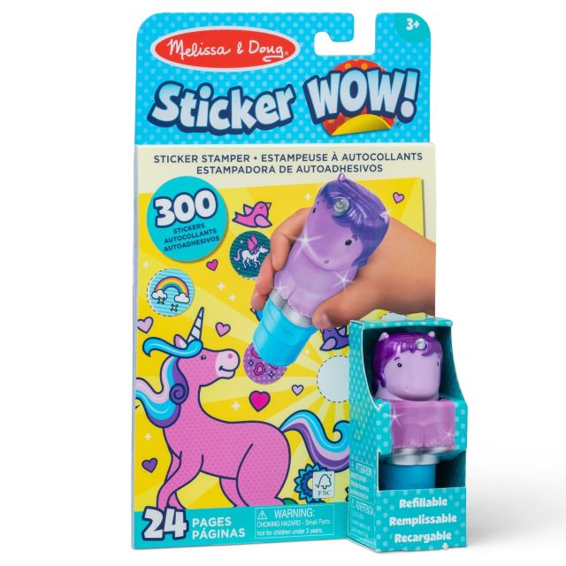 Melissa & Doug Sticker Wow! Purple Unicorn Activity Pad & Sticker Stamper