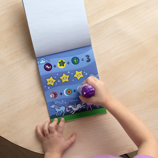 Melissa & Doug Sticker Wow! Purple Unicorn Activity Pad & Sticker Stamper