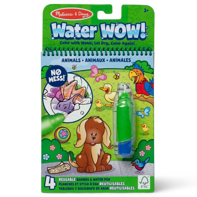 Melissa & Doug On the Go Water Wow! Water-Reveal Coloring Pad - Animals