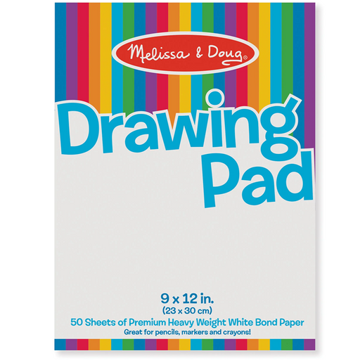 Melissa & Doug Drawing Paper Pad 9"x12", 50 Sheets