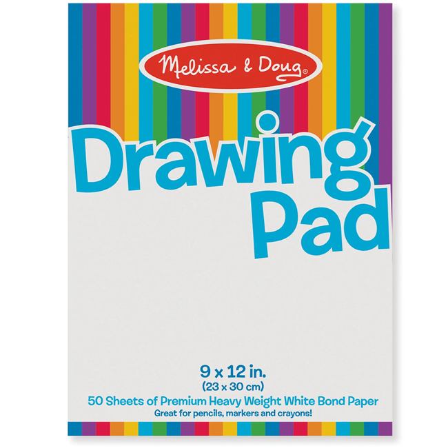 Melissa & Doug Drawing Paper Pad 9"x12", 50 Sheets
