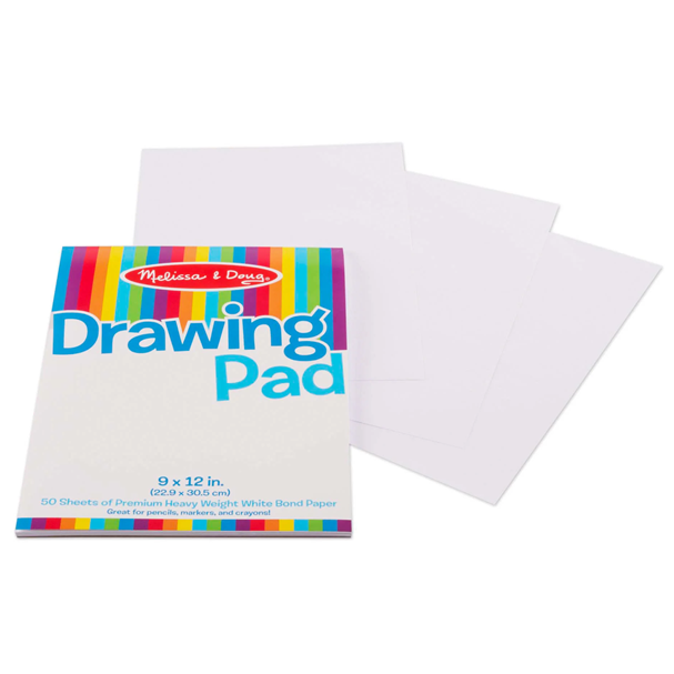 Melissa & Doug Drawing Paper Pad 9"x12", 50 Sheets
