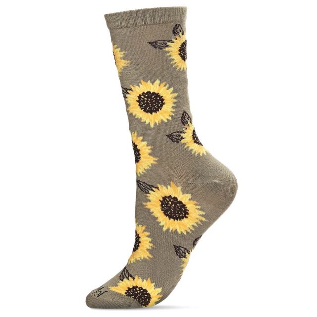 Women's Majestic Sunflowers Bamboo Blend Socks, Olive