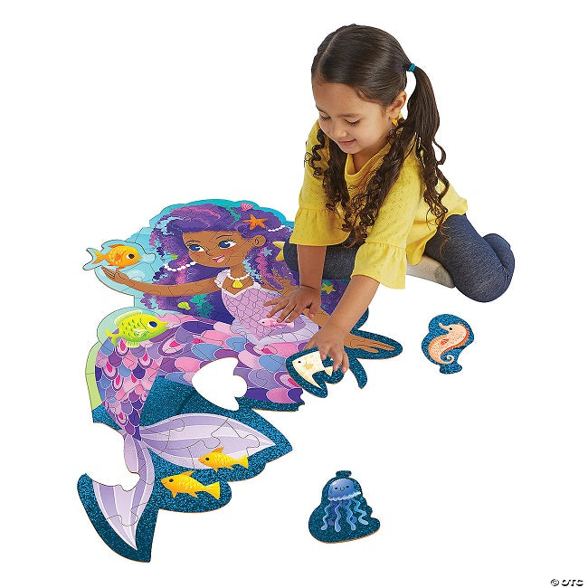 Mermaid Shaped Floor Puzzle, 48 Piece Peaceable Kingdom