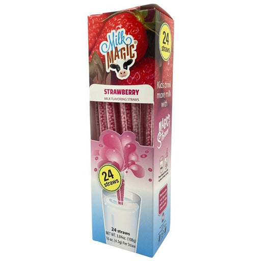 Milk Magic Strawberry Milk Flavoring Straws 24-Pack