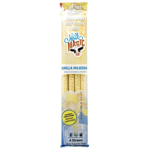 Milk Magic Vanilla Milkshake Milk Flavoring Straws 4-Pack