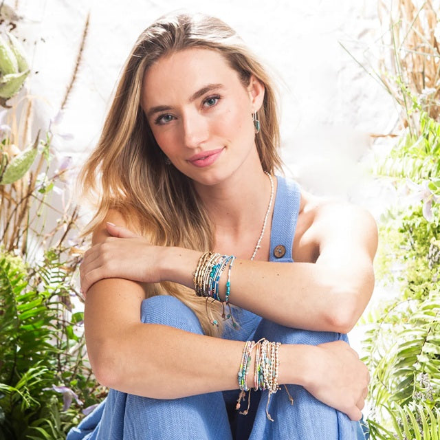 Mixed Media Bracelet - Optimism/Green Aventurine/Silver