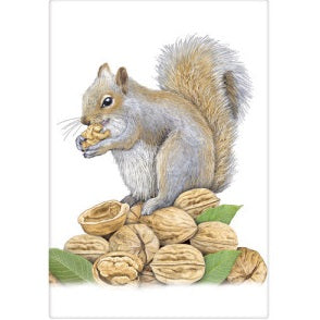 Walnut Squirrel Flour Sack Towel