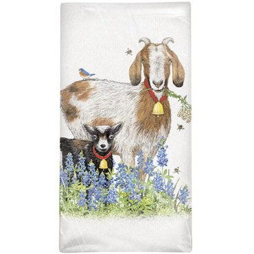 Bluebonnet Goats Flour Sack Towel