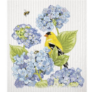 Hydrangea Finch Reusable Sponge Cloth