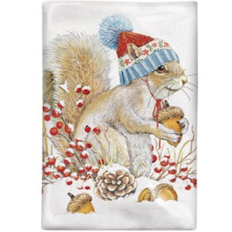 Winter Squirrel Flour Sack Towel