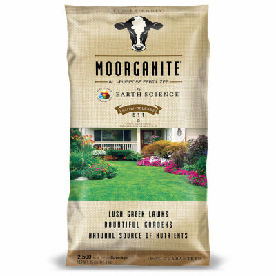 Moorganite Multi-Purpose Fertilizer, 25lb Bag