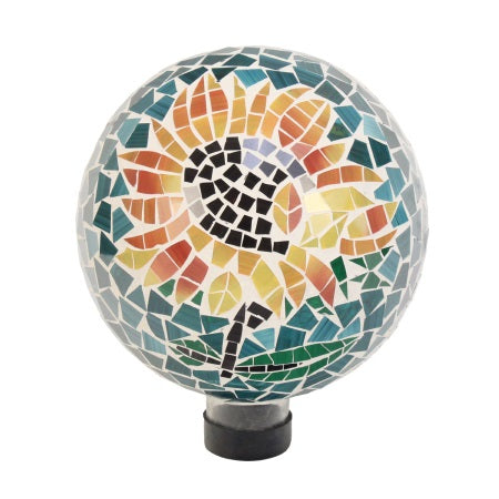 Echo Valley 10 in. Gazing Globe Sunflower Mosaic