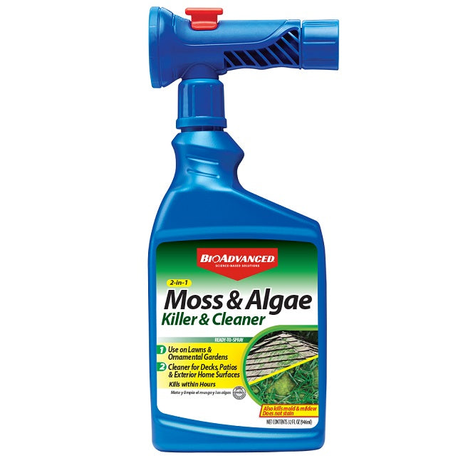 moss herbicide Moss & Algae Killer, 2-in-1, Ready-To-Spray, BioAdvanced 32 Oz
