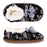 MUK LUKS Women's Pom Ballerina Slippers, Black & Purple