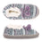 MUK LUKS Women's Pom Ballerina Slippers, Blue & Purple