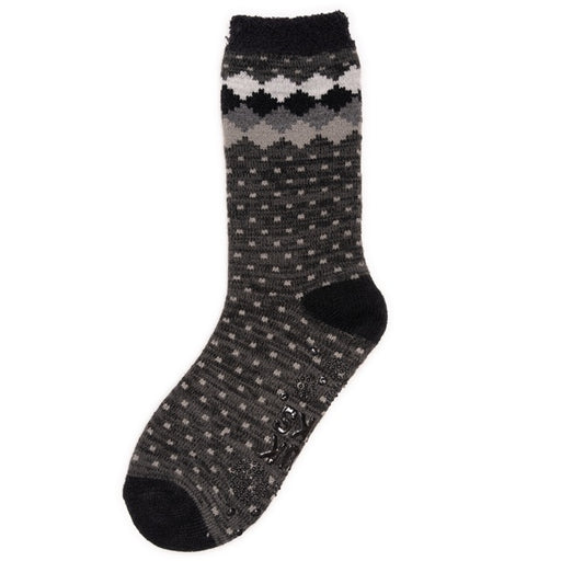 MUK LUKS Men's Cozy Lined Lounge Socks, Black