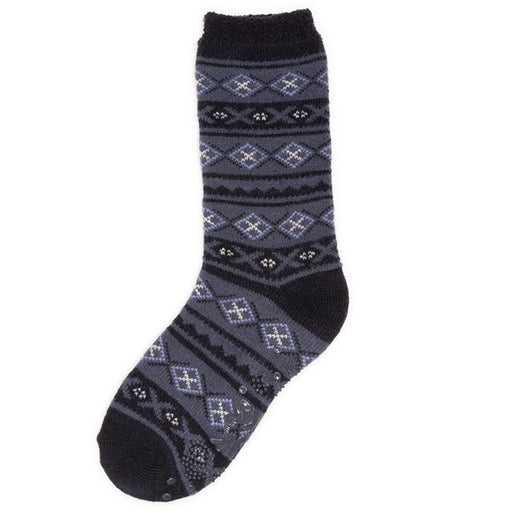 MUK LUKS Men's Cozy Lined Lounge Socks, Indigo
