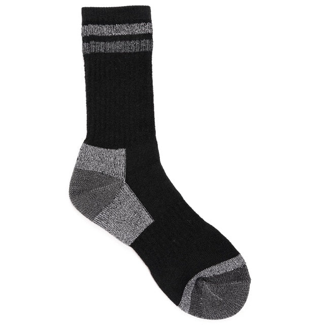MUK LUKS Men's Thermal Heat Retainer Hiking Socks, Black