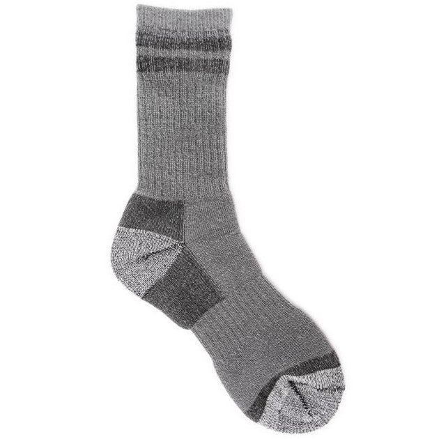 MUK LUKS Men's Thermal Heat Retainer Hiking Socks, Gray