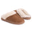MUK LUKS Women's Polysuede Clog Slippers, Caramel