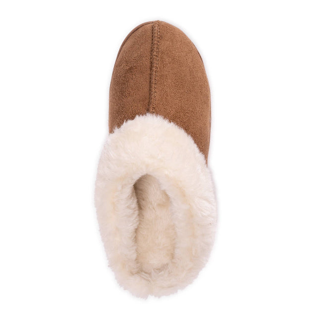 MUK LUKS Women's Polysuede Clog Slippers, Caramel