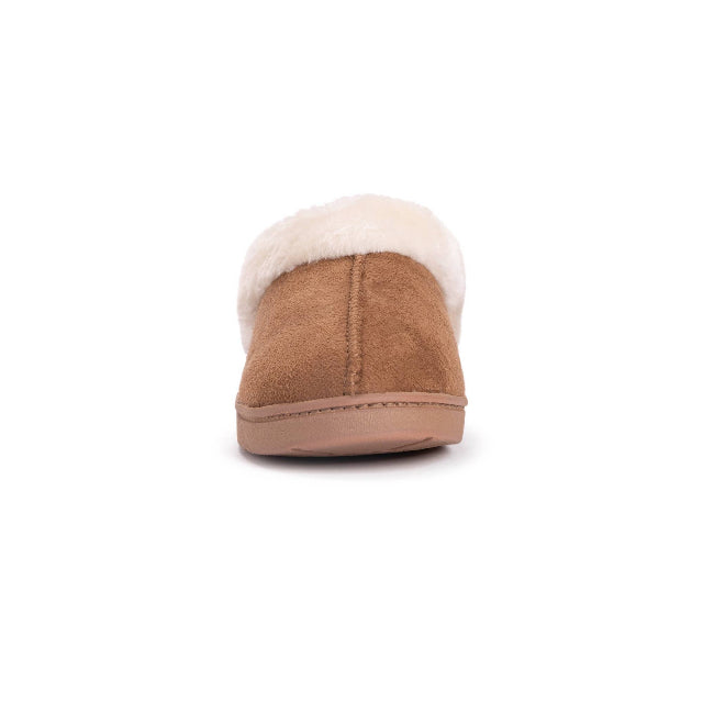MUK LUKS Women's Polysuede Clog Slippers, Caramel