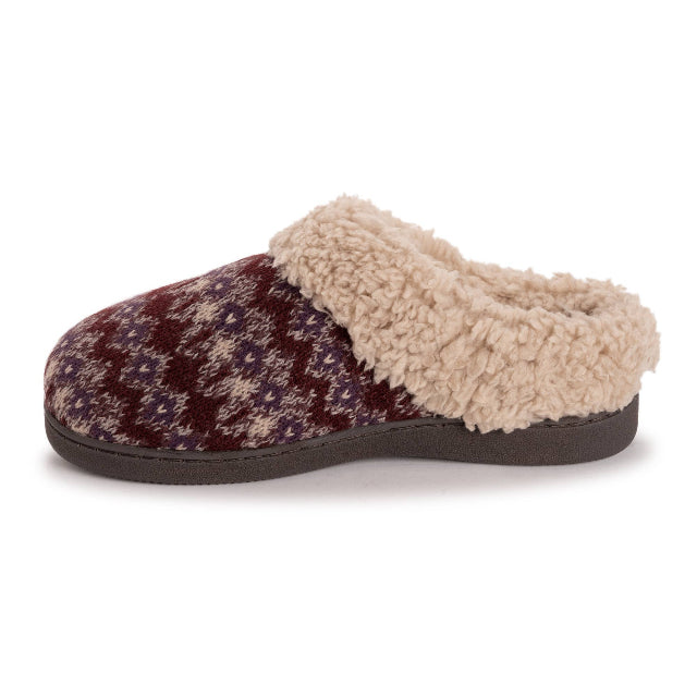 MUK LUKS Women's Suzanne Clog Slippers, Red Purple