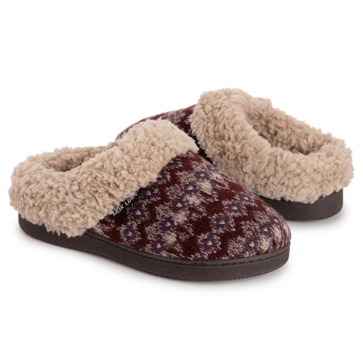MUK LUKS Women's Suzanne Clog Slippers, Red Purple