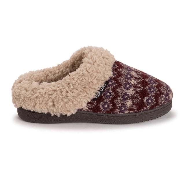 MUK LUKS Women's Suzanne Clog Slippers, Red Purple
