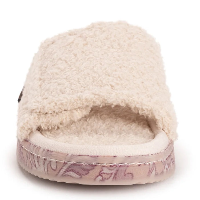 MUK LUKS Women's Acacia Slipper, Natural/Cream