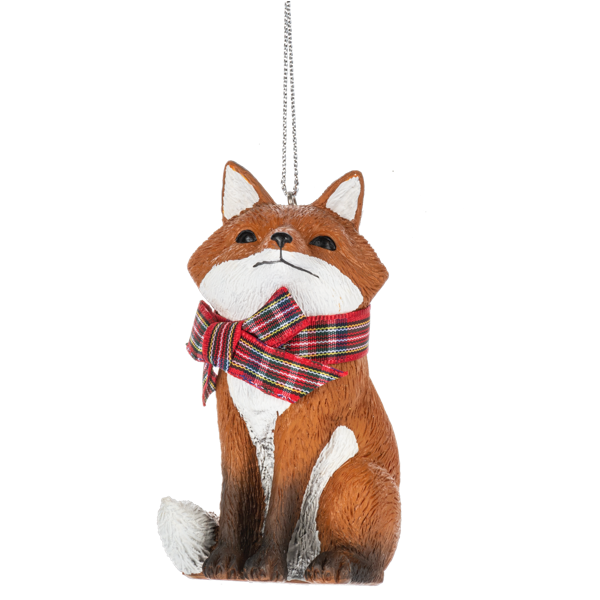 Fox with Scarf Ornament - Assorted