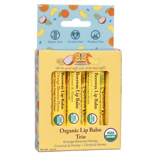 Naked Bee 3 Pack Lip Balm Gift Set