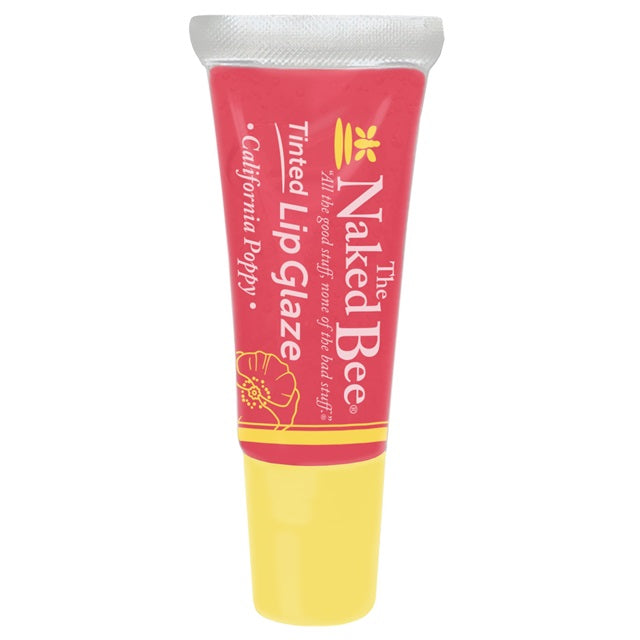 Naked Bee Tinted Lip Glaze, California Poppy