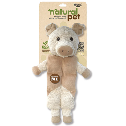 Natural Pet Multiple Squeaker Pig Dog Toy