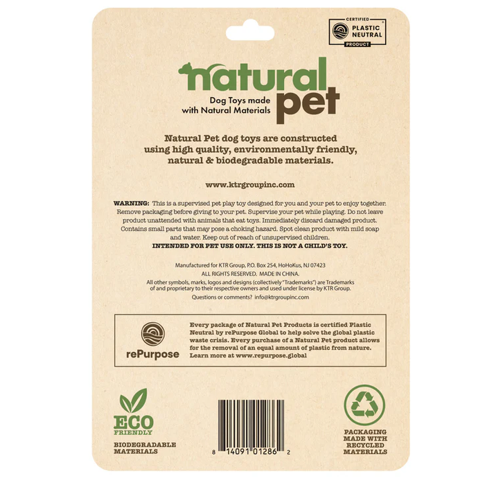Natural Pet Canvas Hemp Turtle Dog Toy